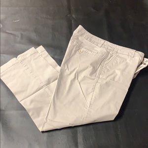 Garnet Hill cropped khaki pant